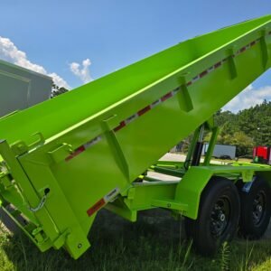 New 7x16x2 Lime Green DUMP TRAILER - Image 2