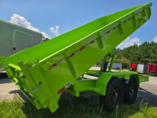 New 7x16x2 Lime Green DUMP TRAILER