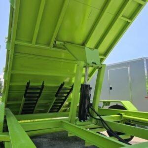 New 7x16x2 Lime Green DUMP TRAILER - Image 4