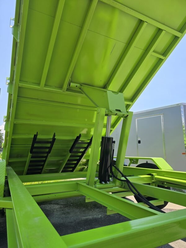 New 7x16x2 Lime Green DUMP TRAILER