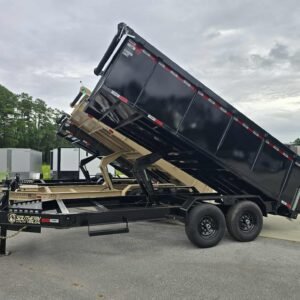 New 7x16x4 Black Dump Trailer - Image 2
