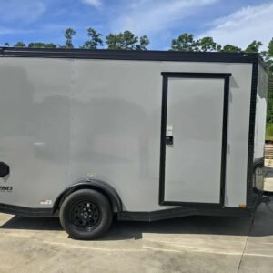 New Enclose 6x12sa Dove Gray Cargo Trailer - Image 2