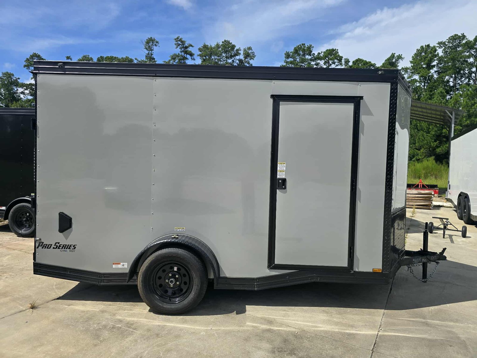 New Enclose 6x12sa Dove Gray Cargo Trailer - Image 2