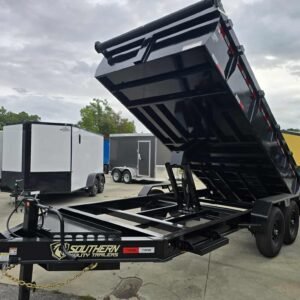 New 7x16x2 Black Dump Trailer