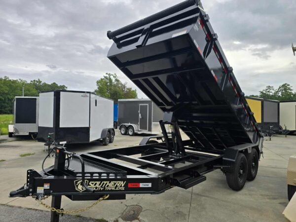 New 7x16x2 Black Dump Trailer