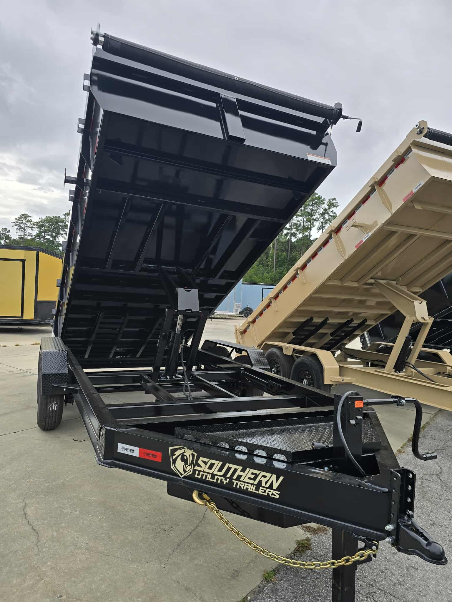 New 7x16x2 Black Dump Trailer - Image 2