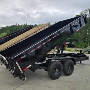 New 7x16x2 Black Dump Trailer - Image 3