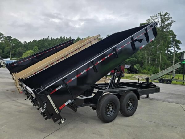 New 7x16x2 Black Dump Trailer