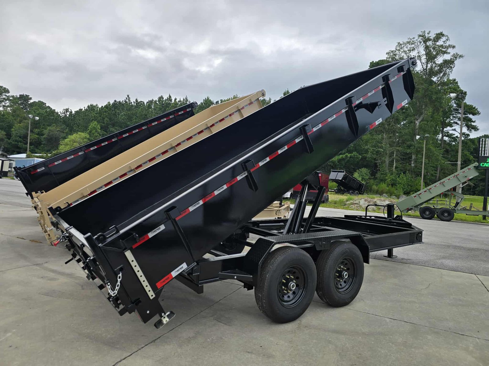 New 7x16x2 Black Dump Trailer - Image 3