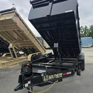 New 7x16x4 Black Dump Trailer - Image 3