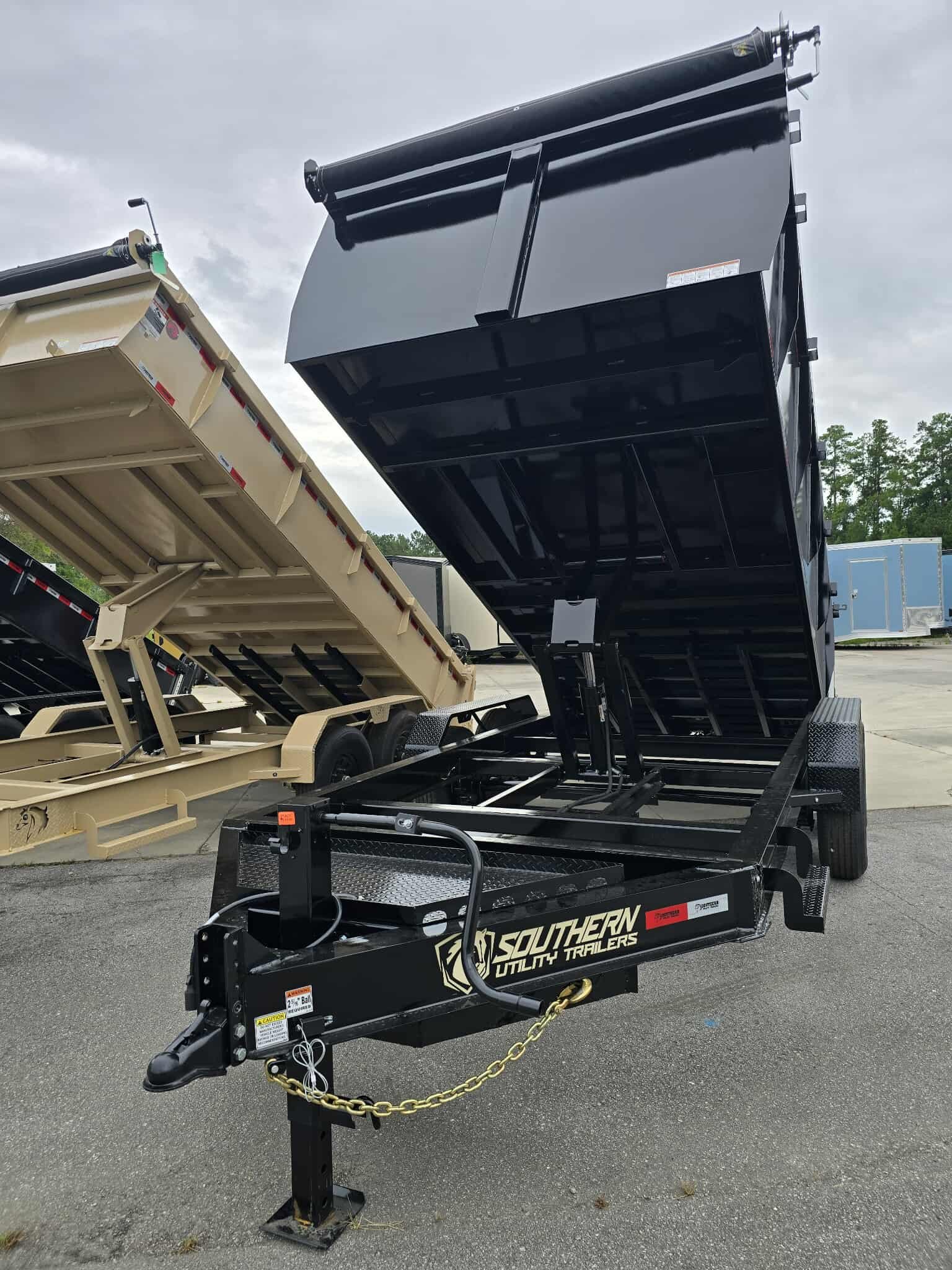 New 7x16x4 Black Dump Trailer - Image 3
