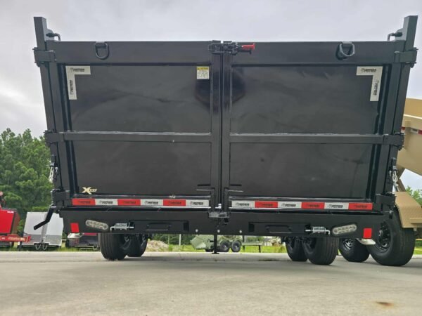 New 7x16x4 Black Dump Trailer