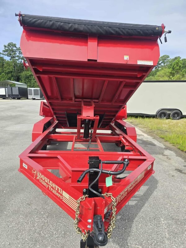 New 7x14x2 Red Dump Trailer