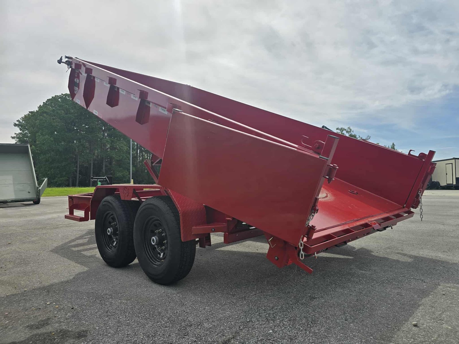 New 7x14x2 Red Dump Trailer - Image 3