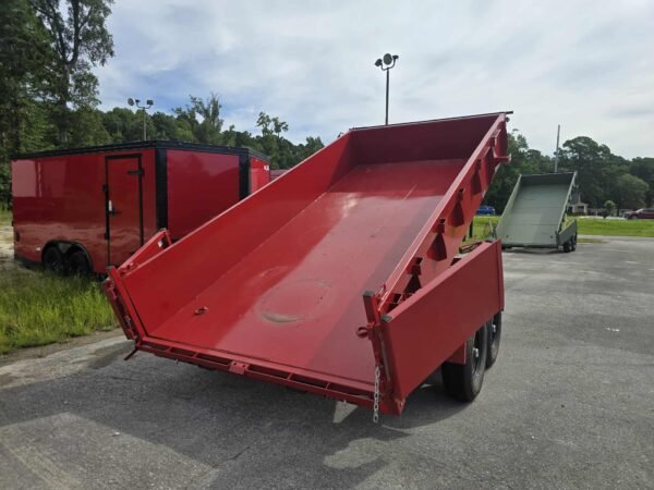 New 7x14x2 Red Dump Trailer