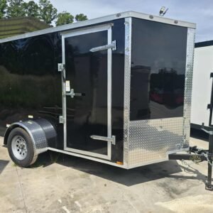 New Enclosed 6x10Sa Black Cargo Trailer