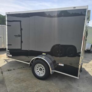 New Enclosed 6x10Sa Black Cargo Trailer - Image 2