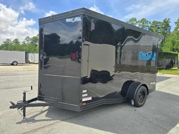 New Enclosed 6x12sa Black Cargo Trailer
