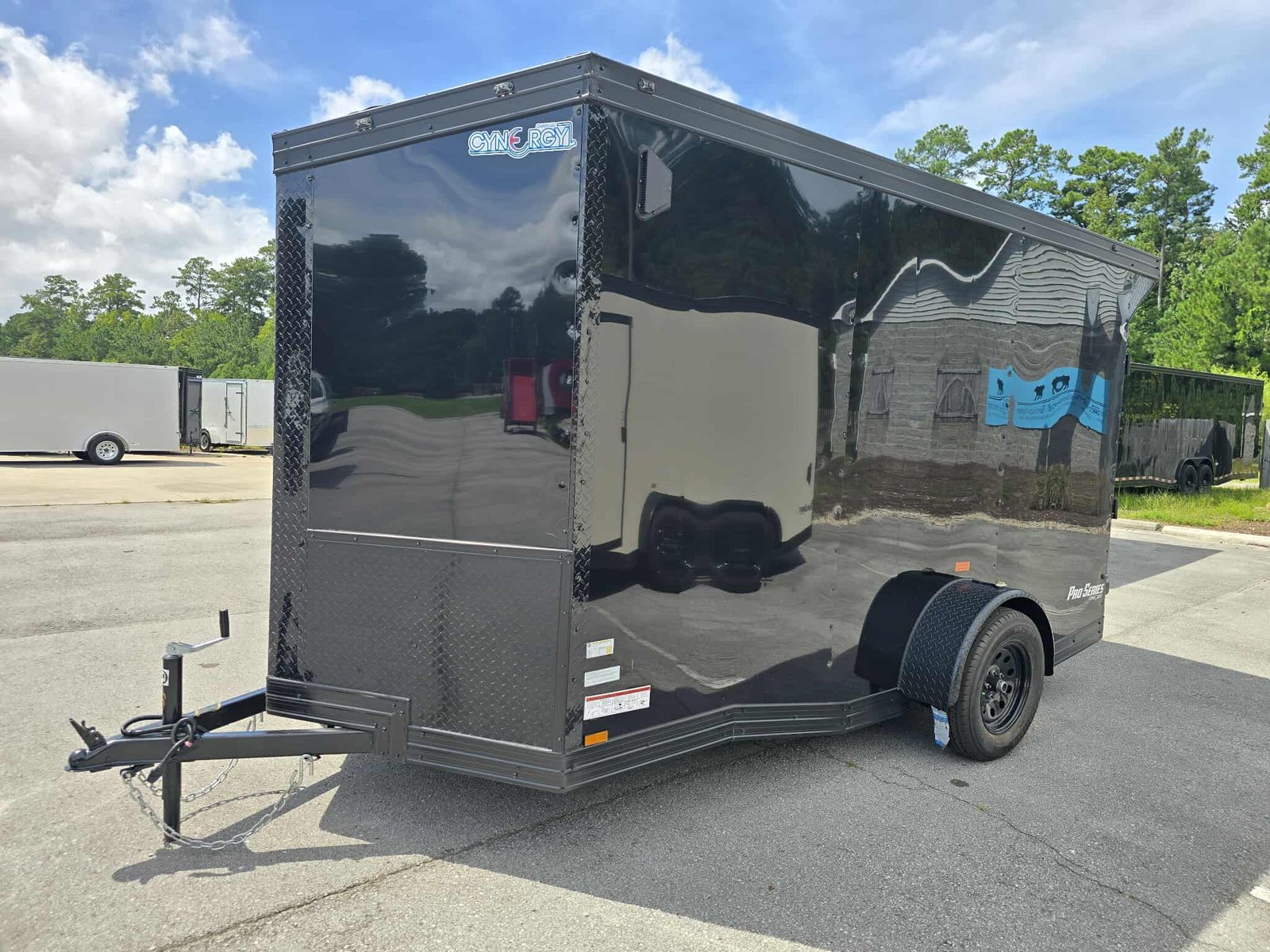 New Enclosed 6x12sa Black Cargo Trailer - Image 1