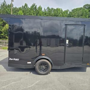New Enclosed 6x12sa Black Cargo Trailer - Image 2