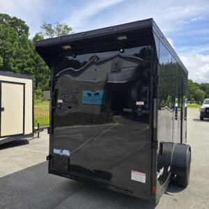 New Enclosed 6x12sa Black Cargo Trailer - Image 3