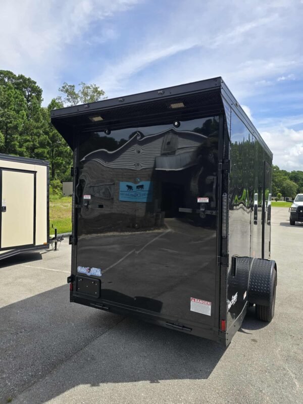 New Enclosed 6x12sa Black Cargo Trailer