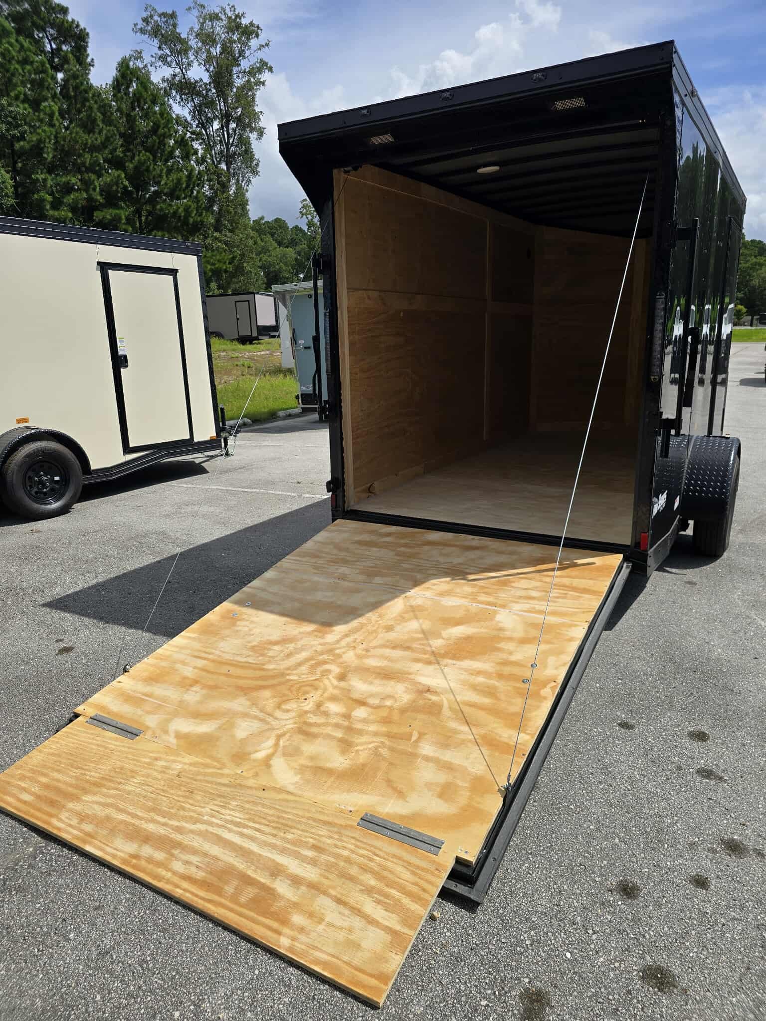 New Enclosed 6x12sa Black Cargo Trailer - Image 4