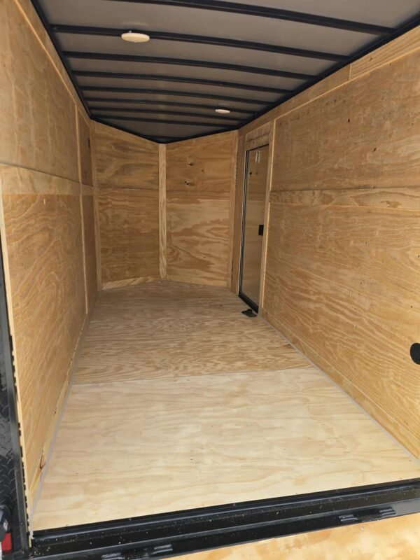 New Enclosed 6x12sa Black Cargo Trailer