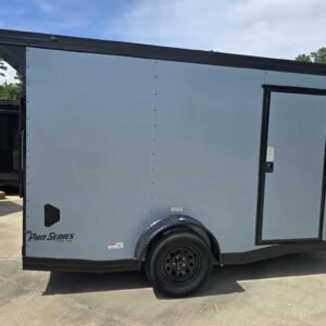 New Enclosed 6x12Sa Blue Metallic Cargo Trailer - Image 2