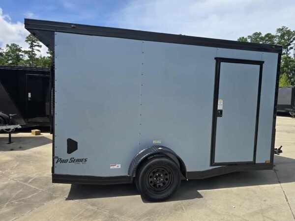 New Enclosed 6x12Sa Blue Metallic Cargo Trailer