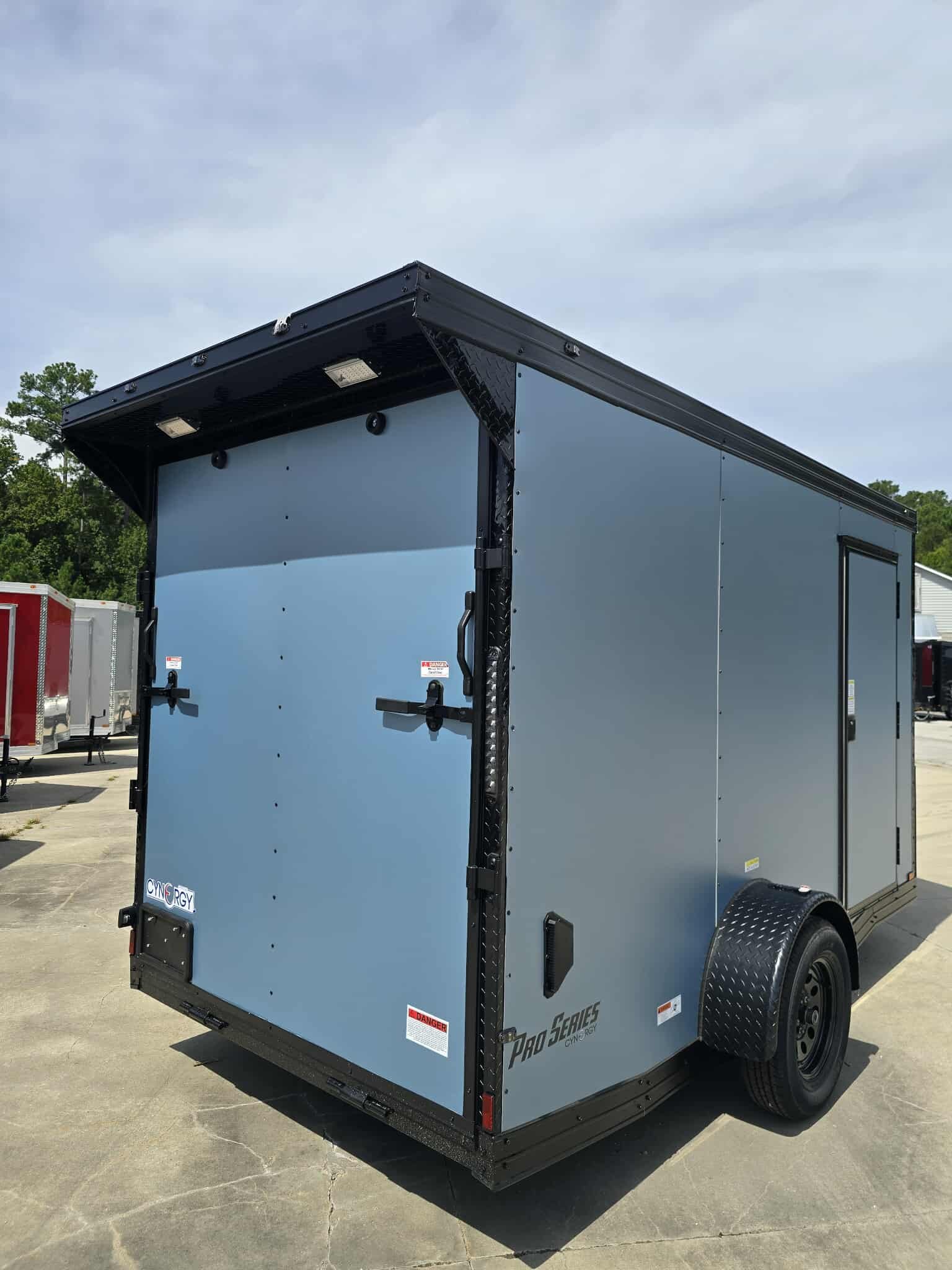 New Enclosed 6x12Sa Blue Metallic Cargo Trailer - Image 3