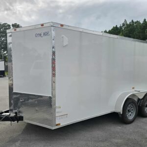 New Enclosed 7x14Ta White Cargo Trailer