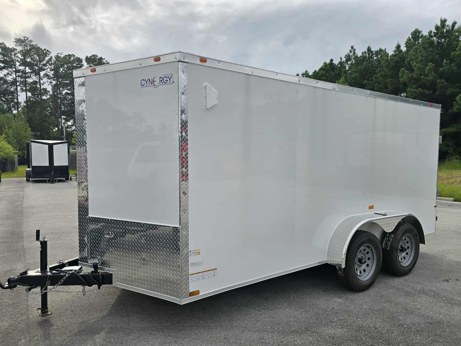 New Enclosed 7x14Ta White Cargo Trailer - Image 1