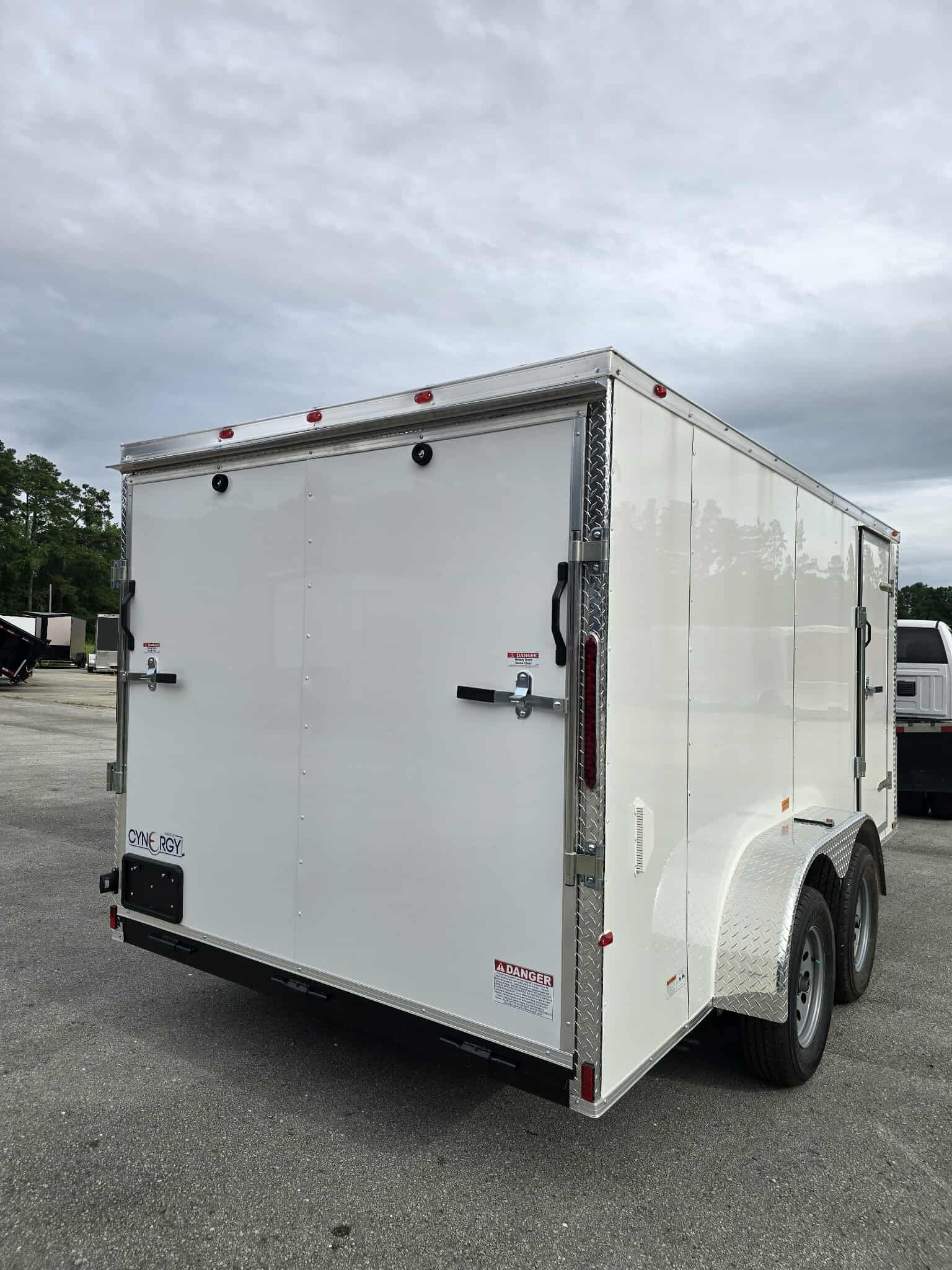 New Enclosed 7x14Ta White Cargo Trailer - Image 3