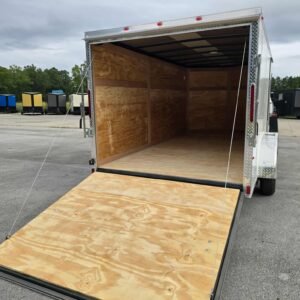 New Enclosed 7x14Ta White Cargo Trailer - Image 4