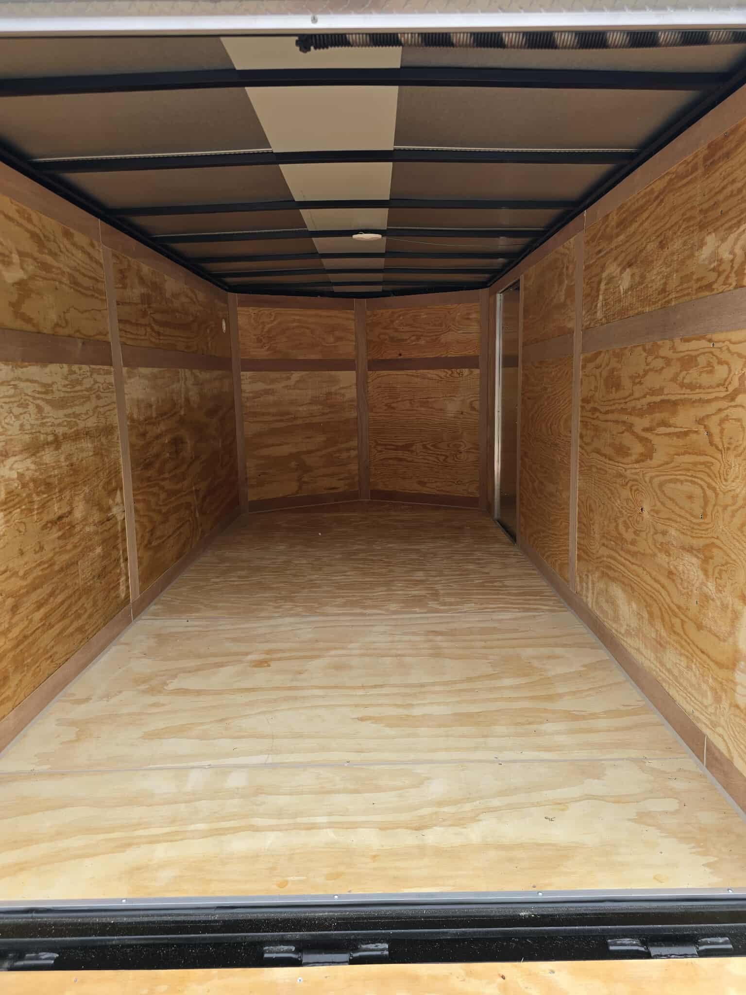 New Enclosed 7x14Ta White Cargo Trailer - Image 5