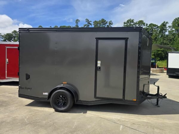 New Enclosed 6x12Sa Charcoal Cargo Trailer