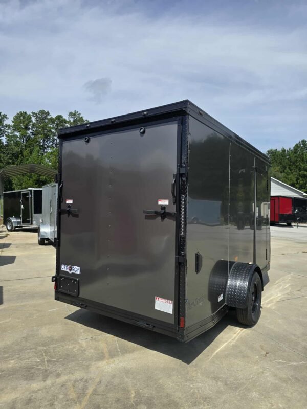 New Enclosed 6x12Sa Charcoal Cargo Trailer
