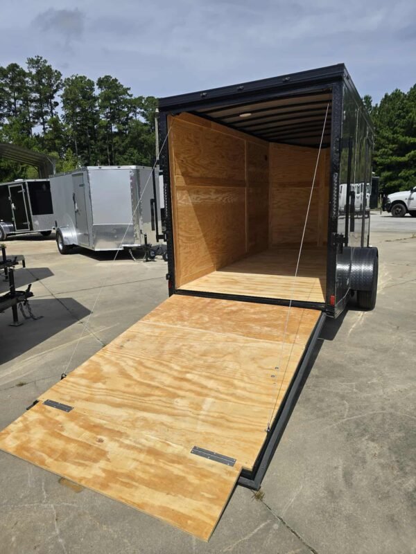 New Enclosed 6x12Sa Charcoal Cargo Trailer
