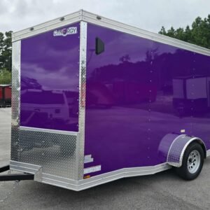 New Enclosed 6x12Sa Purple Cargo Trailer