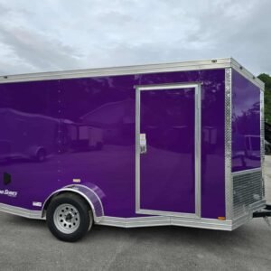 New Enclosed 6x12Sa Purple Cargo Trailer - Image 2