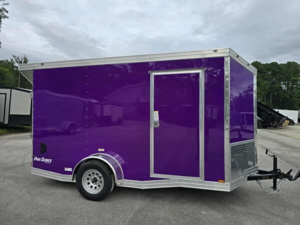New Enclosed 6x12Sa Purple Cargo Trailer