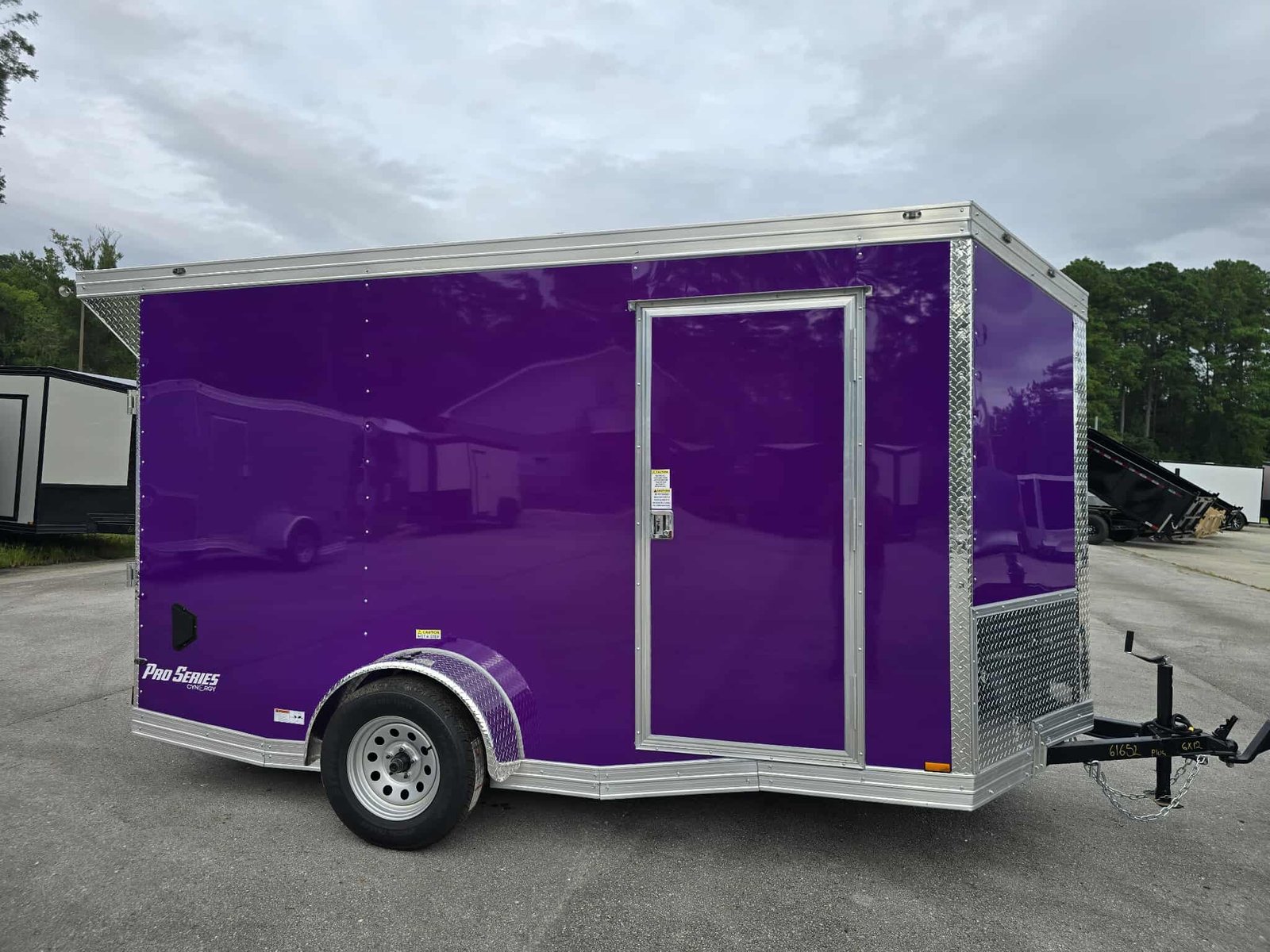 New Enclosed 6x12Sa Purple Cargo Trailer - Image 2
