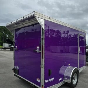 New Enclosed 6x12Sa Purple Cargo Trailer - Image 3