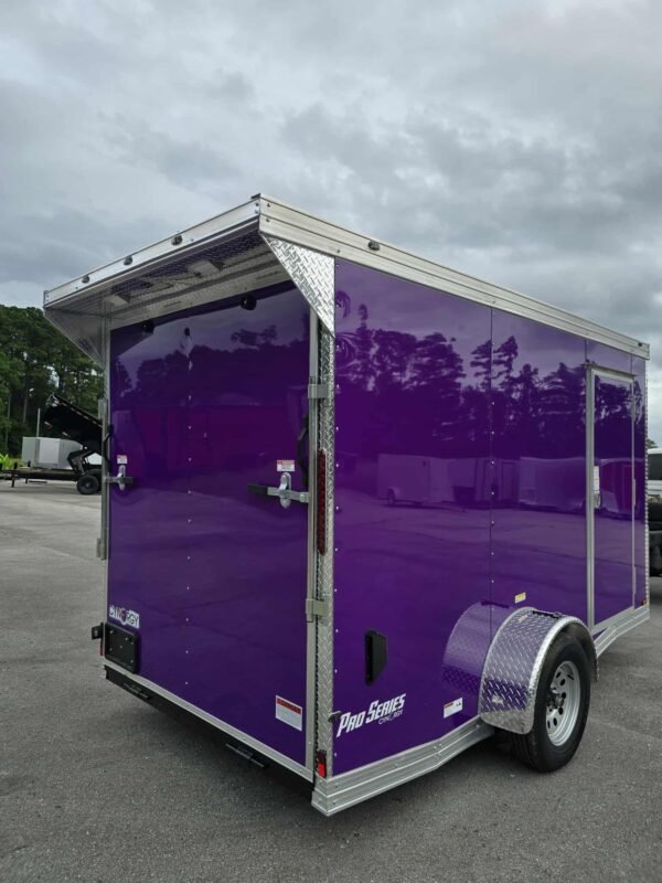 New Enclosed 6x12Sa Purple Cargo Trailer