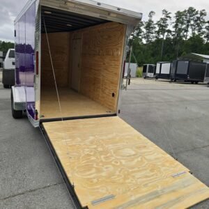 New Enclosed 6x12Sa Purple Cargo Trailer - Image 4