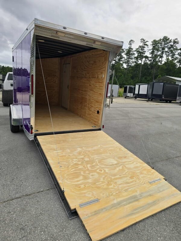 New Enclosed 6x12Sa Purple Cargo Trailer