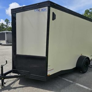 New Enclosed 6x12sa Pearl White Cargo Trailer