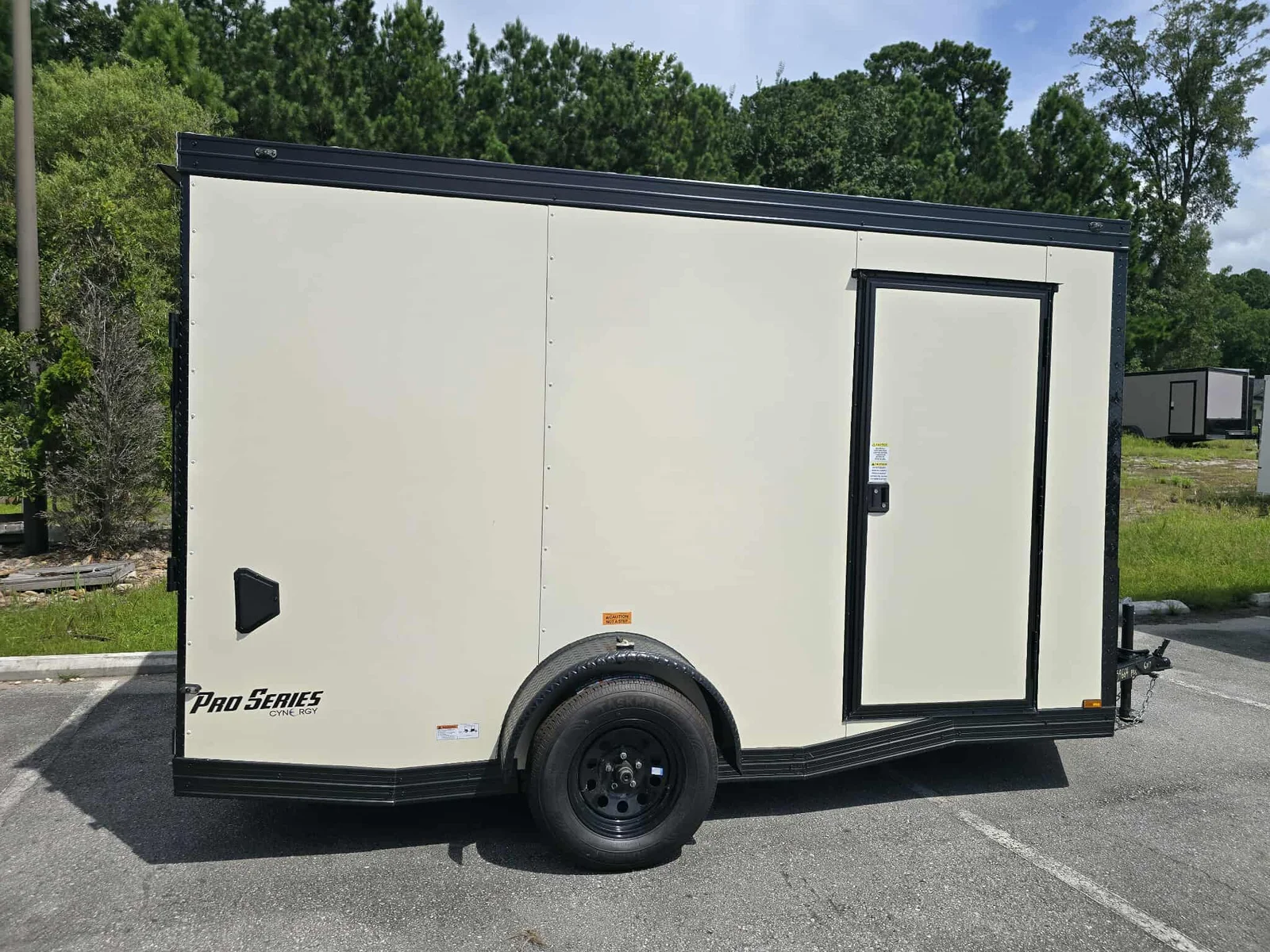 New Enclosed 6x12 Pearl White Cargo Trailer - Image 1