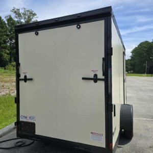 New Enclosed 6x12sa Pearl White Cargo Trailer - Image 3